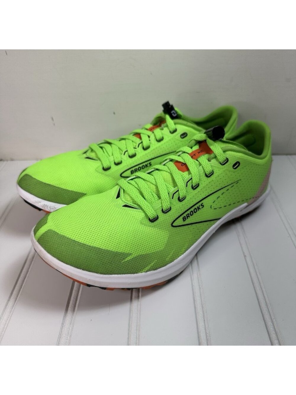 Brooks Draft XC Sneakers M7 W8.5 Cross Country Running Day Glo Green 1000381D308